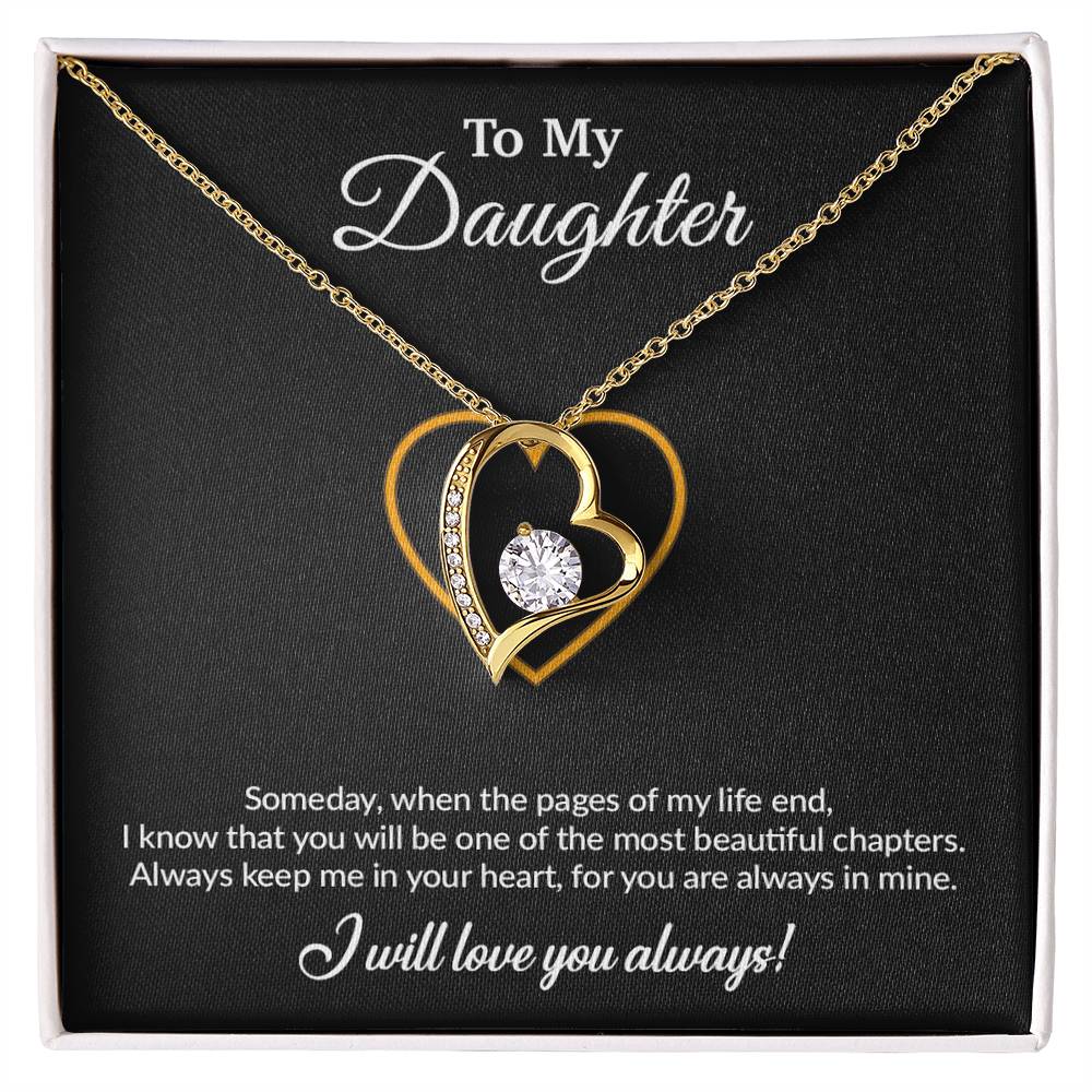 To My Daughter Necklace, Gift for Daughter from Mom, Mother Daughter Necklace