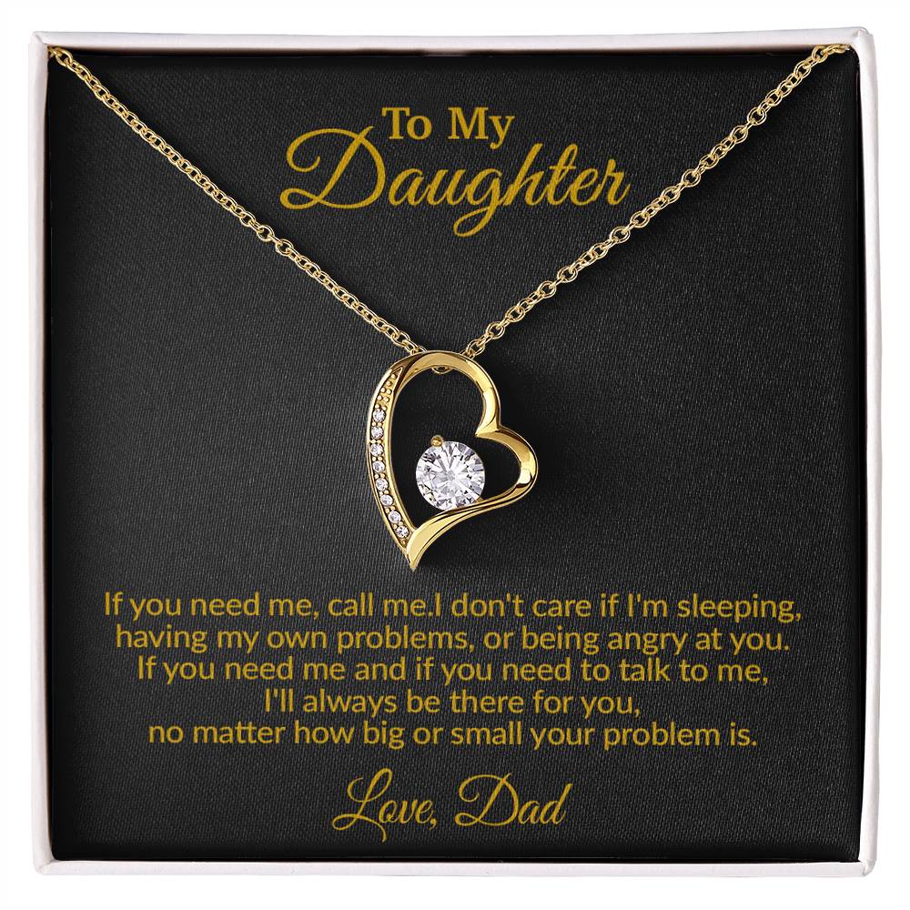 To My Daughter Necklace, Gift for Daughter from Dad, Father Daughter Necklace