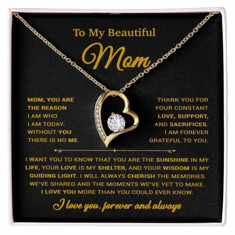 To My Mom Necklace, Sentimental Mother's Day Gift For Mom From Son 31_3_Gold