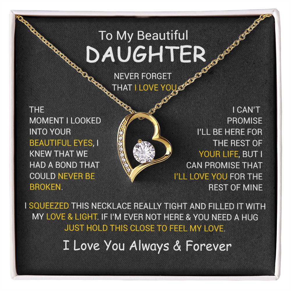 To My Daughter Necklace, Daughter Father Necklace, Daughter Gift From Dad, Mom 3_12