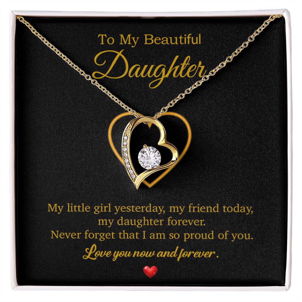 To My Daughter Necklace, Gift For Daughter From Dad, Daughter Father Necklace 10_7_Gold