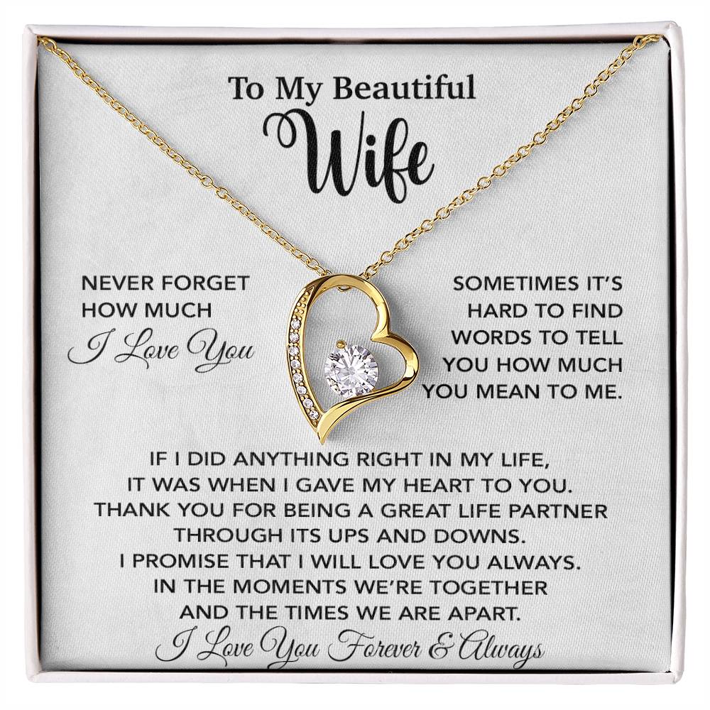 To My Wife Necklace, Christmas Gifts For Wife, Anniversary Cute Gift For Wife_White_25_9