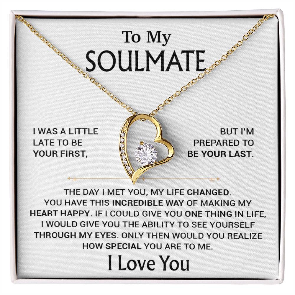 To My Soulmate Necklace, Soulmate Gift, Gift For Girlfriend, Christmas Gift 23_8_White