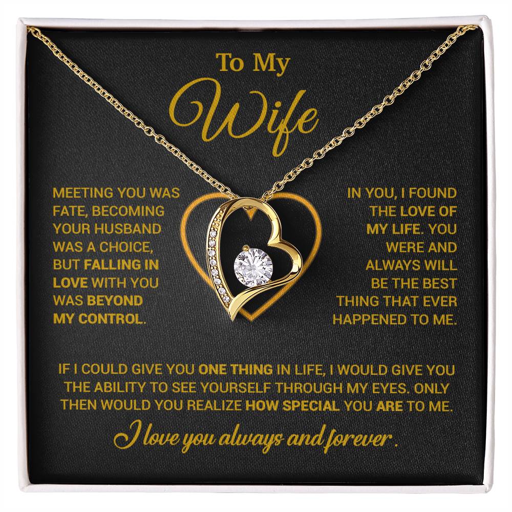 To My Wife Necklace, Christmas Gifts For Women, Anniversary Gift For Wife 11_12_Gold