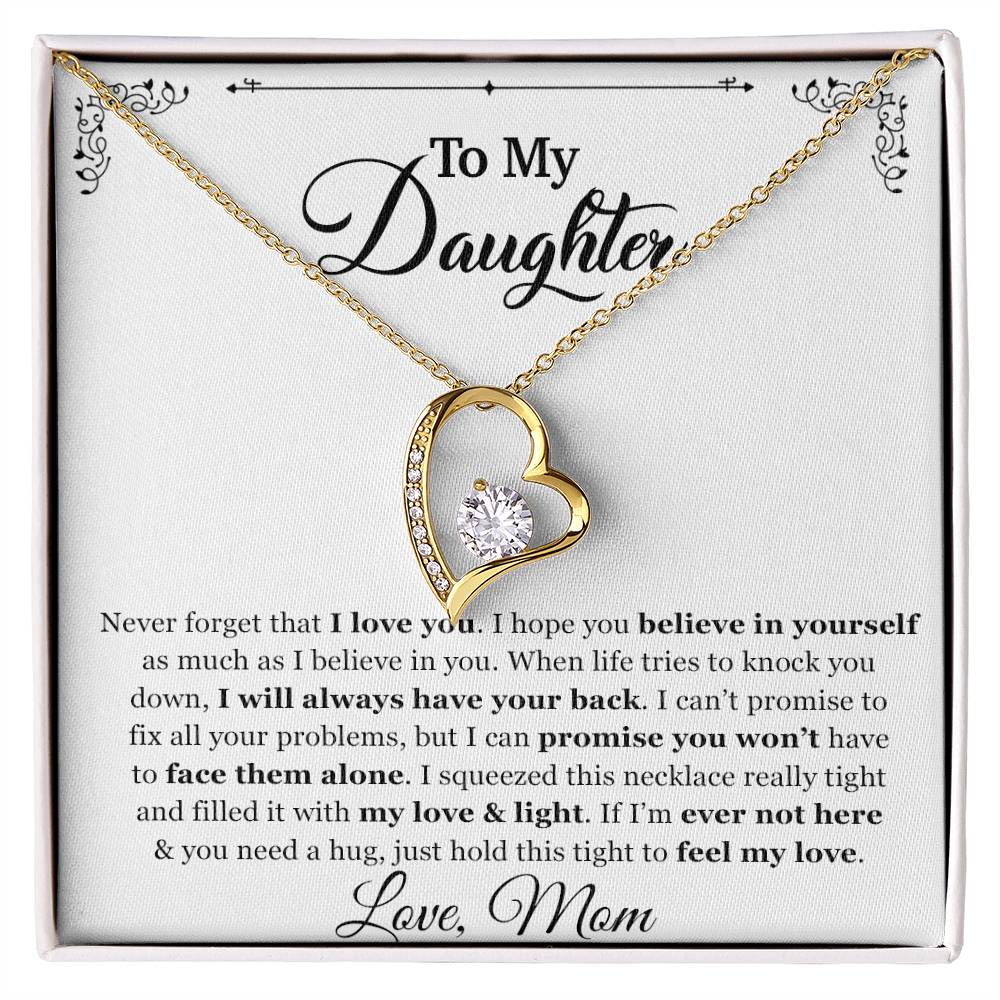 To My Daughter Necklace, Gift for Daughter from mom, Daughter Father Necklace