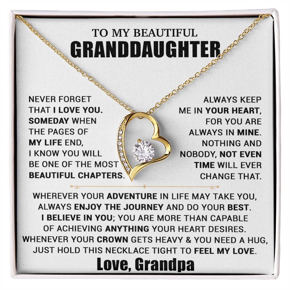 To My Granddaughter Necklace, Granddaughter Gift from Grandpa, Christmas Gift 10_10
