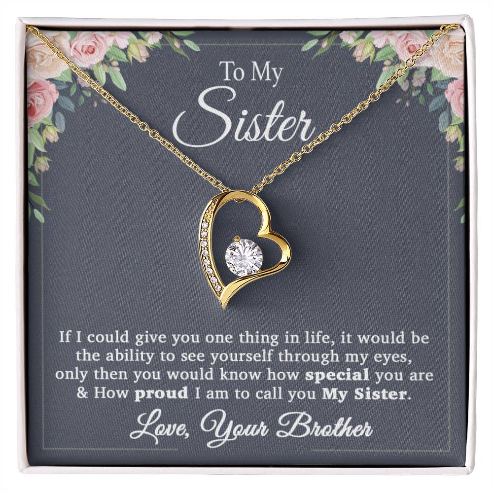 To My Sister Necklace, Brother to Sister, Birthday gift For Sister from Brother 20_11