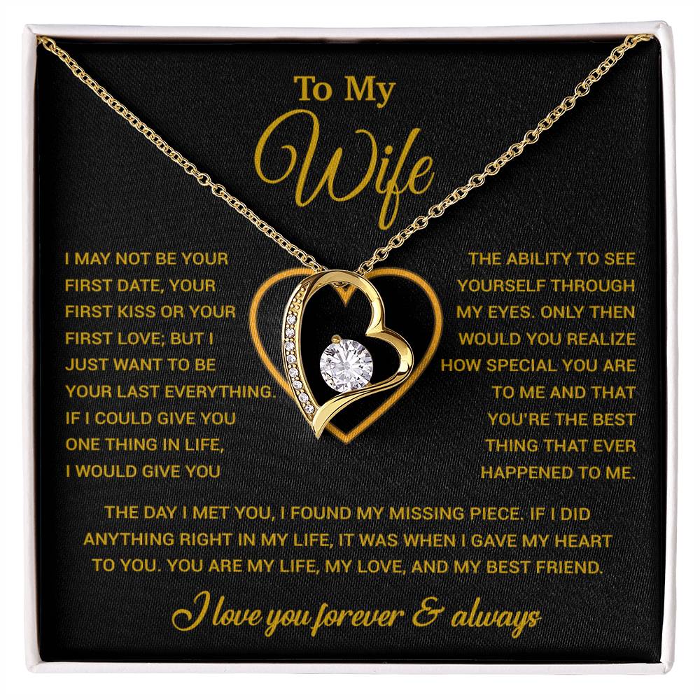 To My Wife Necklace, Christmas Gifts For Women, Anniversary Gift For Wife 29_12_Gold