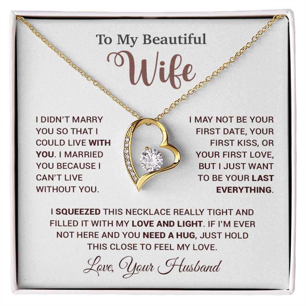 To My Wife Necklace, Wife Gift From Husband, Wife Husband Necklace, Christmas Gift 25_9