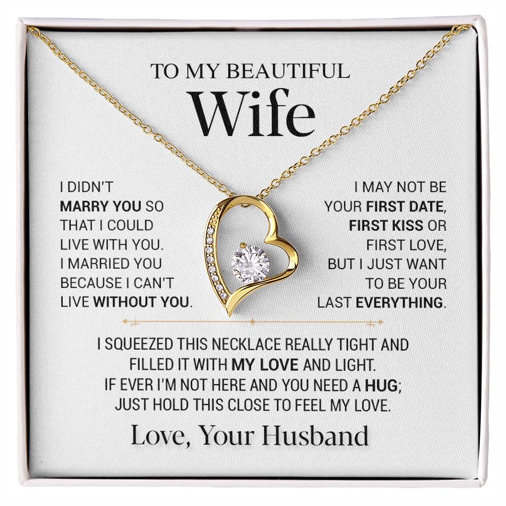 To My Wife Necklace, Christmas Gifts For Women, Anniversary Gift For Wife 23_11_White