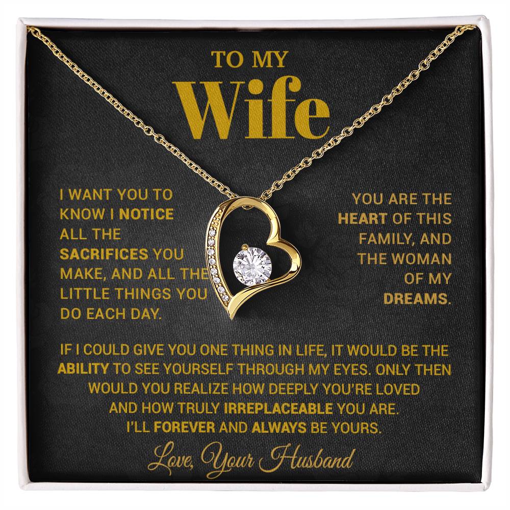 To My Wife Necklace, Christmas Gifts For Women, Anniversary Gift For Wife 6_10_Gold