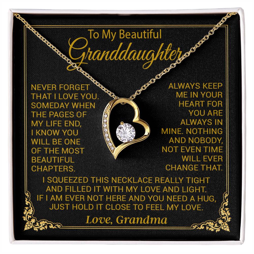 To My Granddaughter Necklace, Granddaughter Gift from Grandma, Christmas Gift