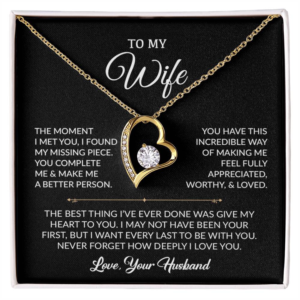 To My Wife Necklace, Gift For Wife, Anniversary Gift For Wife, Christmas Gift