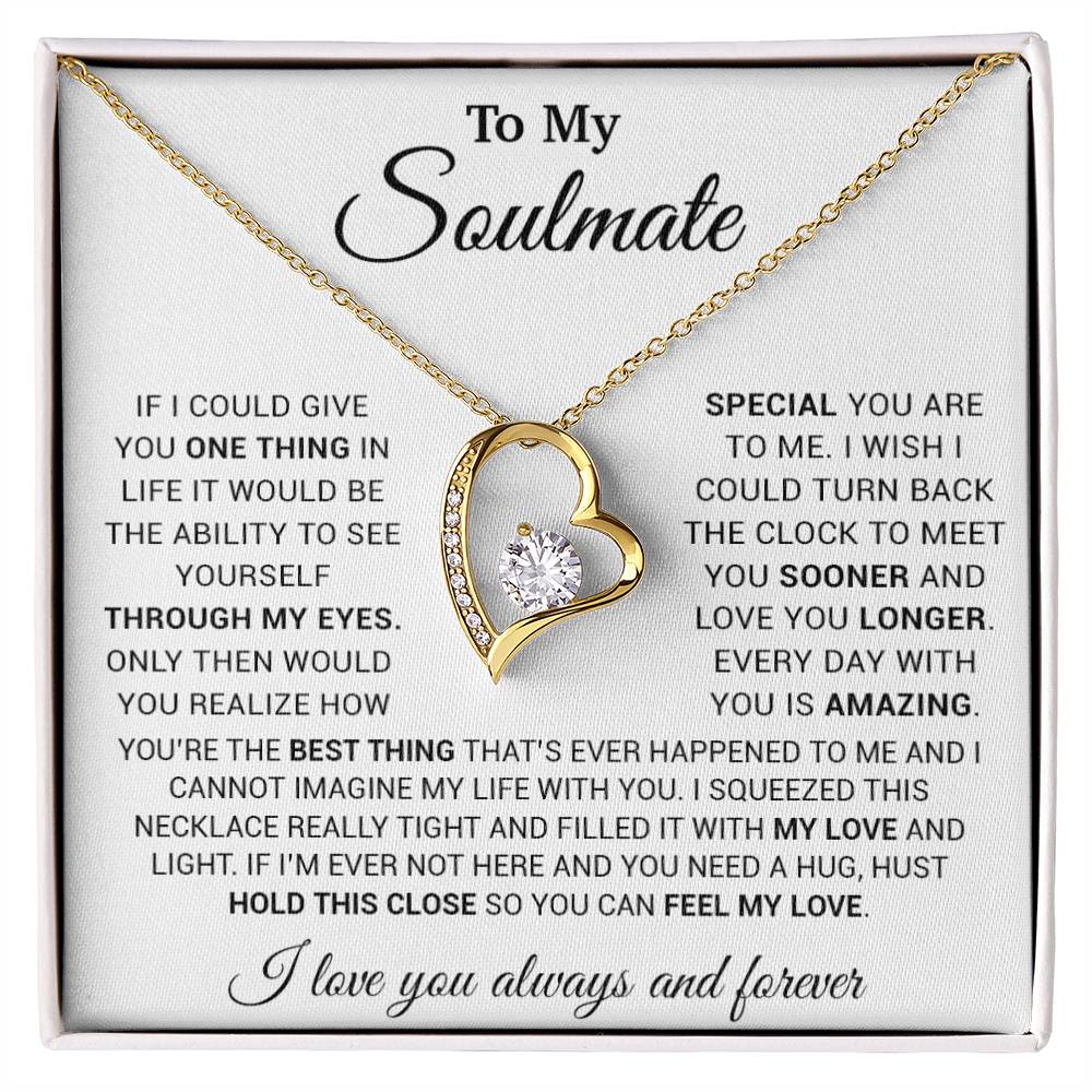 To My Soulmate Necklace, Christmas, Valentine Gift For Her, Gift For Soulmate