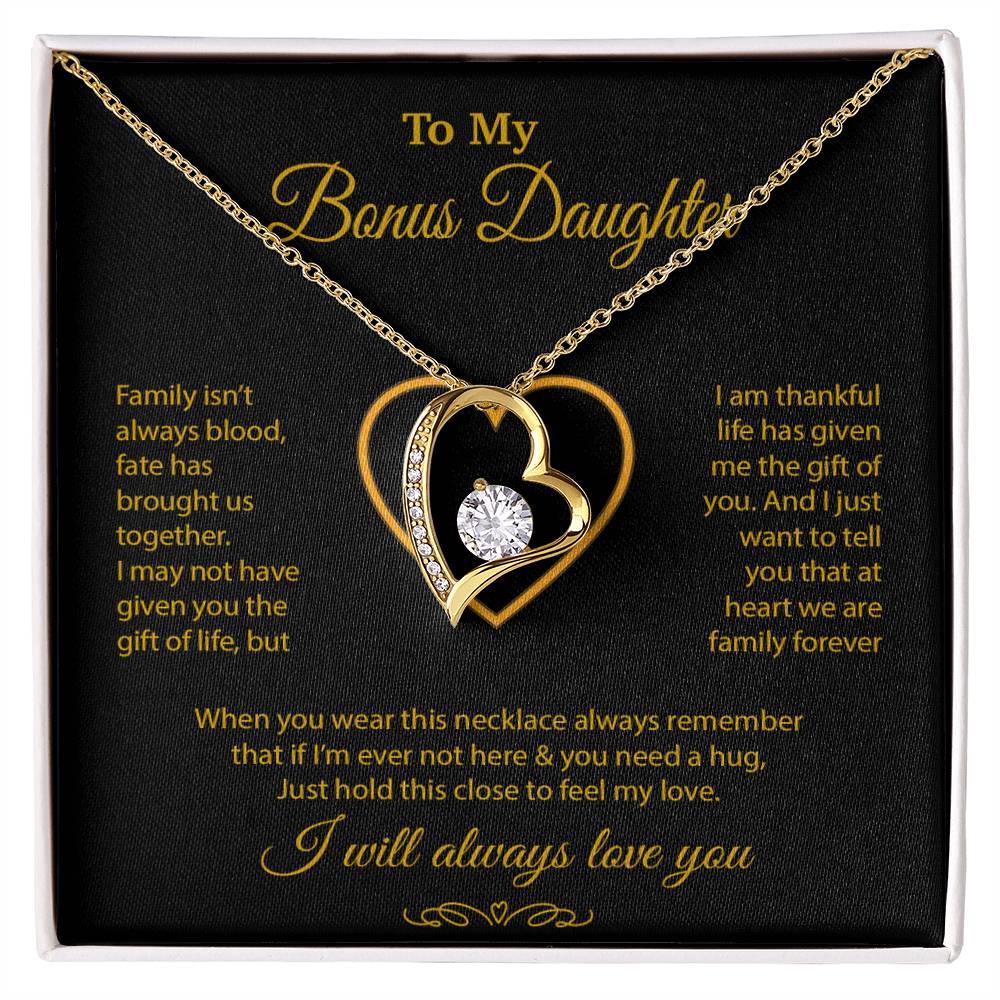 To My Bonus Daughter Necklace, Gift for Bonus Daughter, Step Daughter Birthday 28_9