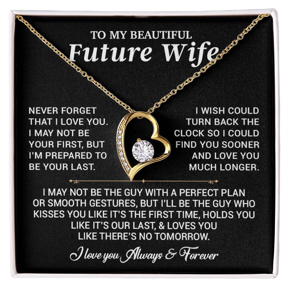 To My Beautiful Future Wife Necklace, Anniversary Birthday Christmas Gift for Her 26_6_Black