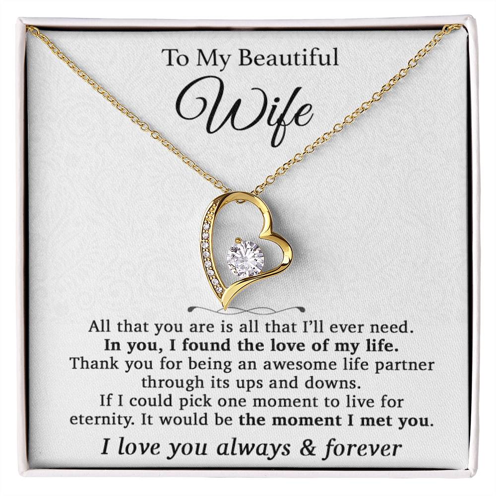 To My Wife Necklace, Gift For Wife, Anniversary Gift For Wife, Christmas Gifts
