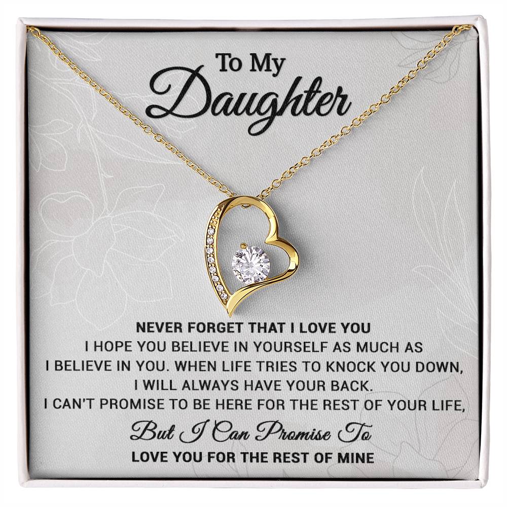 To My Daughter Necklace, Gift From Mom Dad, Birthday Christmas Gift
