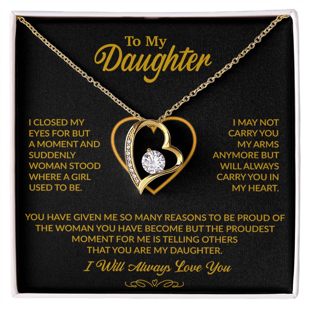 To My Daughter Necklace, Gift for Daughter from Dad, Daughter Father Necklace 27_9_Gold