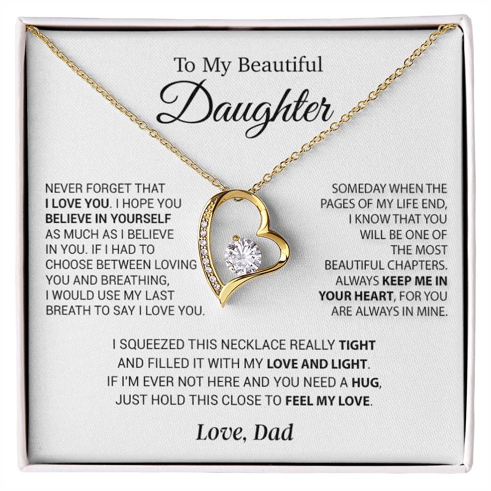 To My Daughter Necklace, Daughter Father Necklace, Daughter Gift From Dad 6_9 New