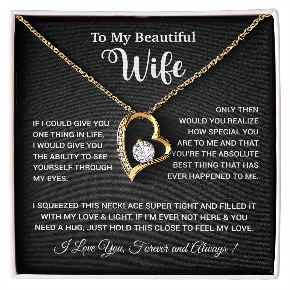 To My Wife Necklace, Wife Gift From Husband, Wife Husband Necklace, Christmas Gift 19_9_Black