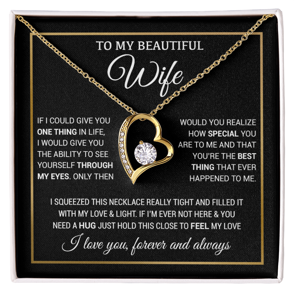 To My Wife Necklace, Christmas Gifts For Women, Anniversary Gift For Wife 5_11_Black