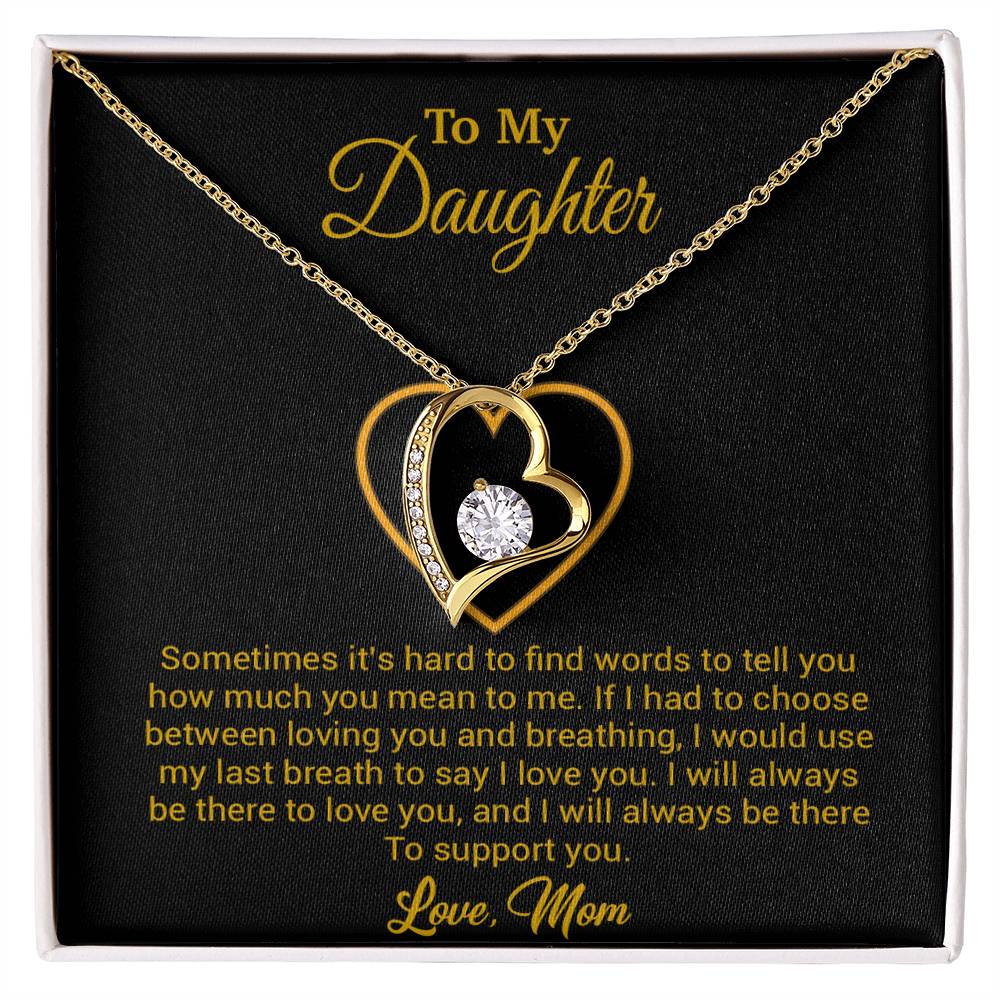 To My Daughter Necklace, Gift for Daughter from mom, Daughter mother Necklace 31_3_Gold