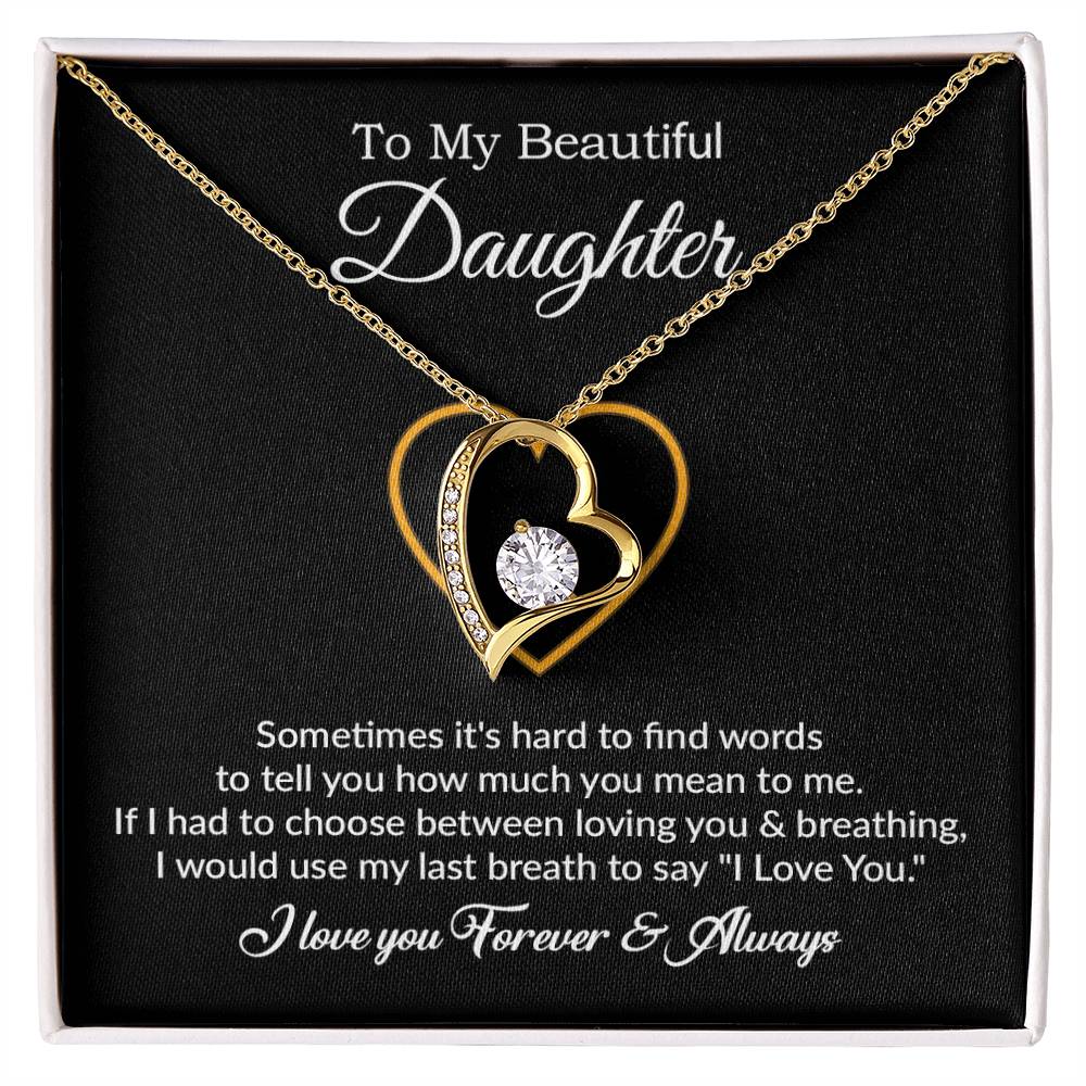 To My Daughter Necklace, Gift For Daughter From Dad, Daughter Father Necklace 22_7_Black