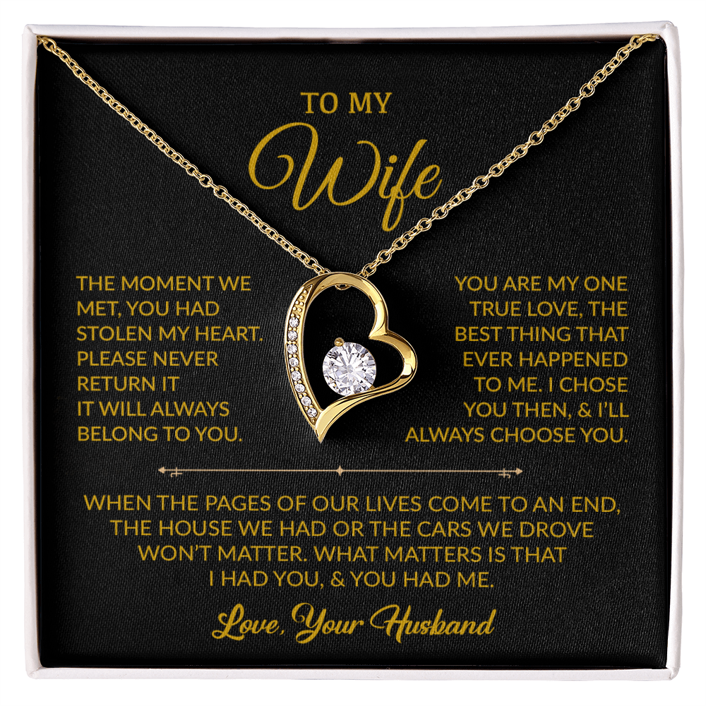 To My Wife Necklace, Gift For Wife, Anniversary Gift For Wife, Necklace For Wife