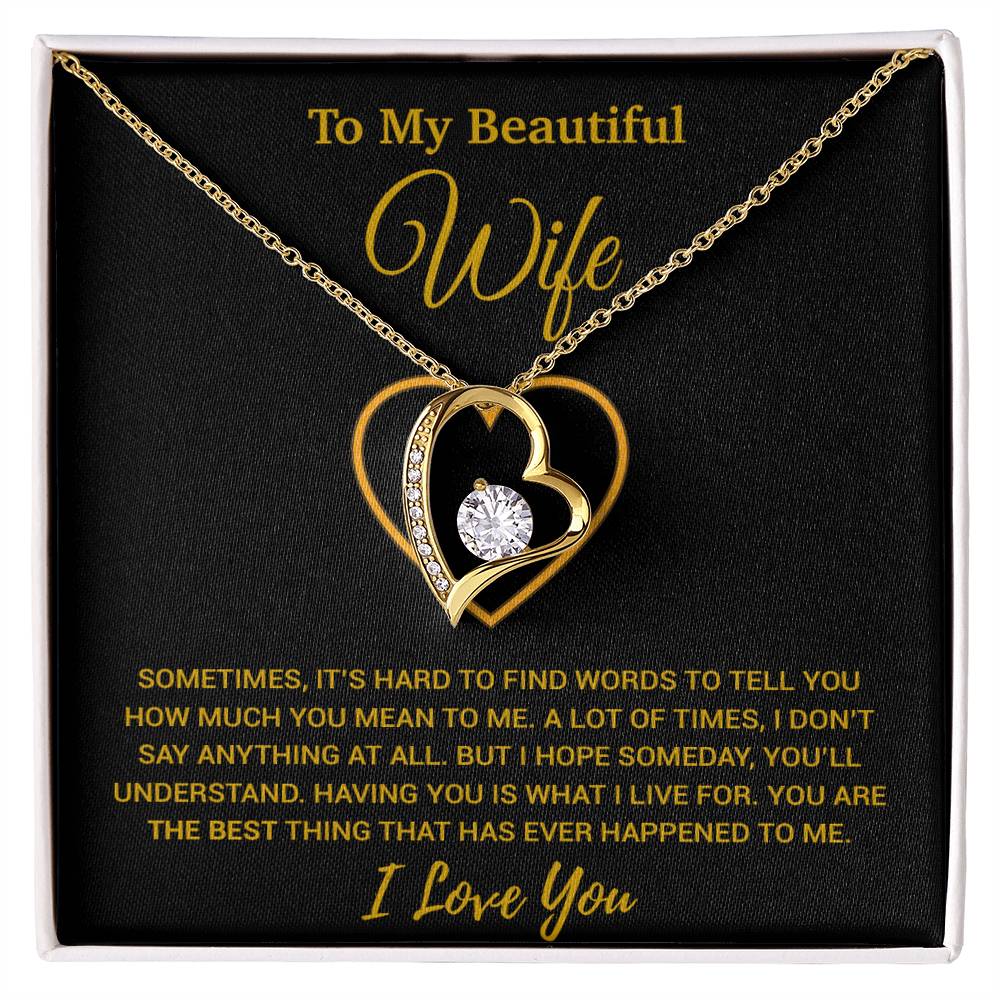 To My Wife Necklace, Christmas Gifts For Women, Anniversary Gift For Wife 22_11_Gold