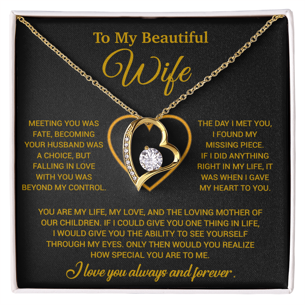 To My Wife Necklace, Christmas Gifts For Women, Anniversary Gift For Wife 10_12_Gold