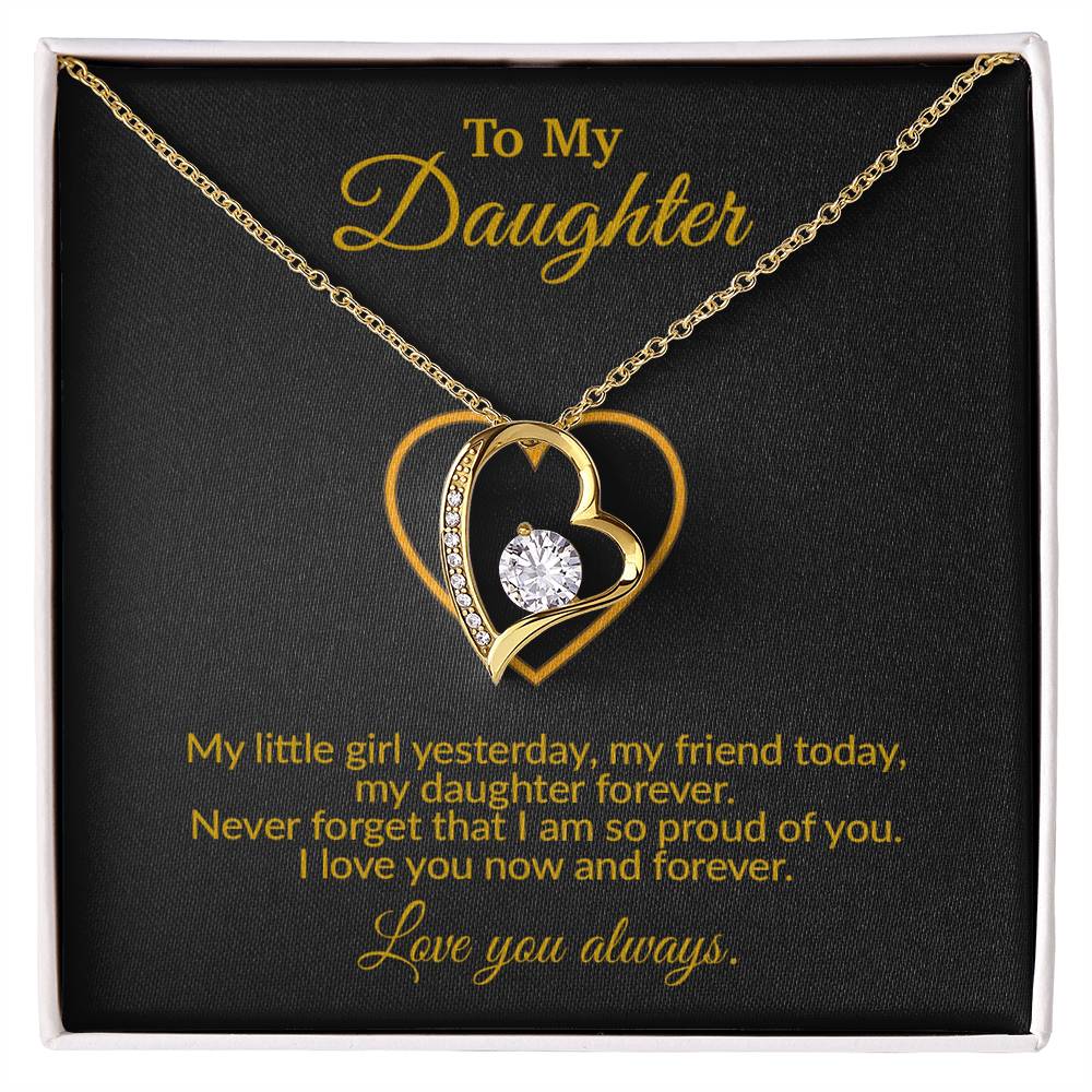To My Daughter Necklace, Gift for Daughter from Mom, Mother Daughter Necklace