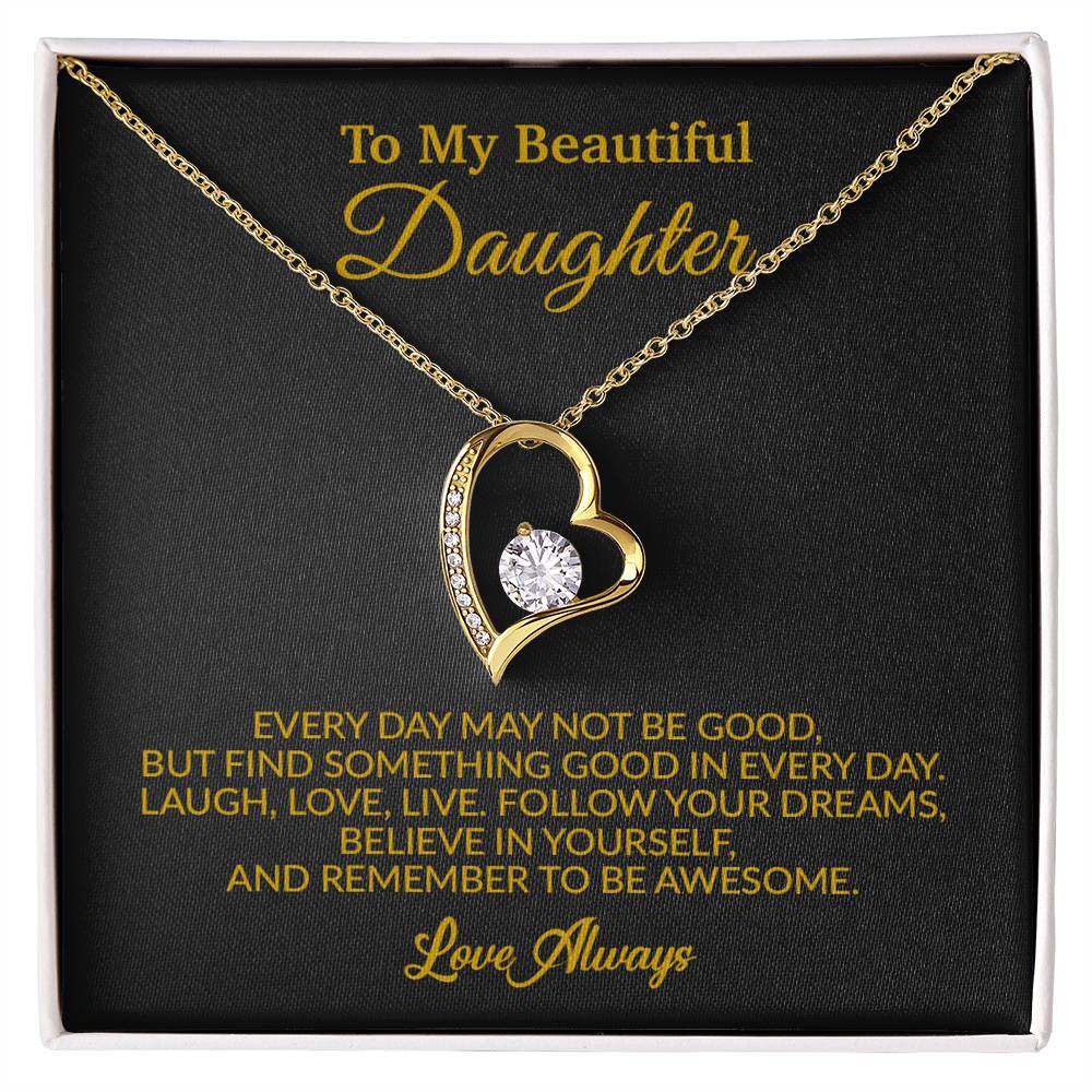 To My Daughter Necklace, Gift for Daughter from Dad, Father Daughter Necklace