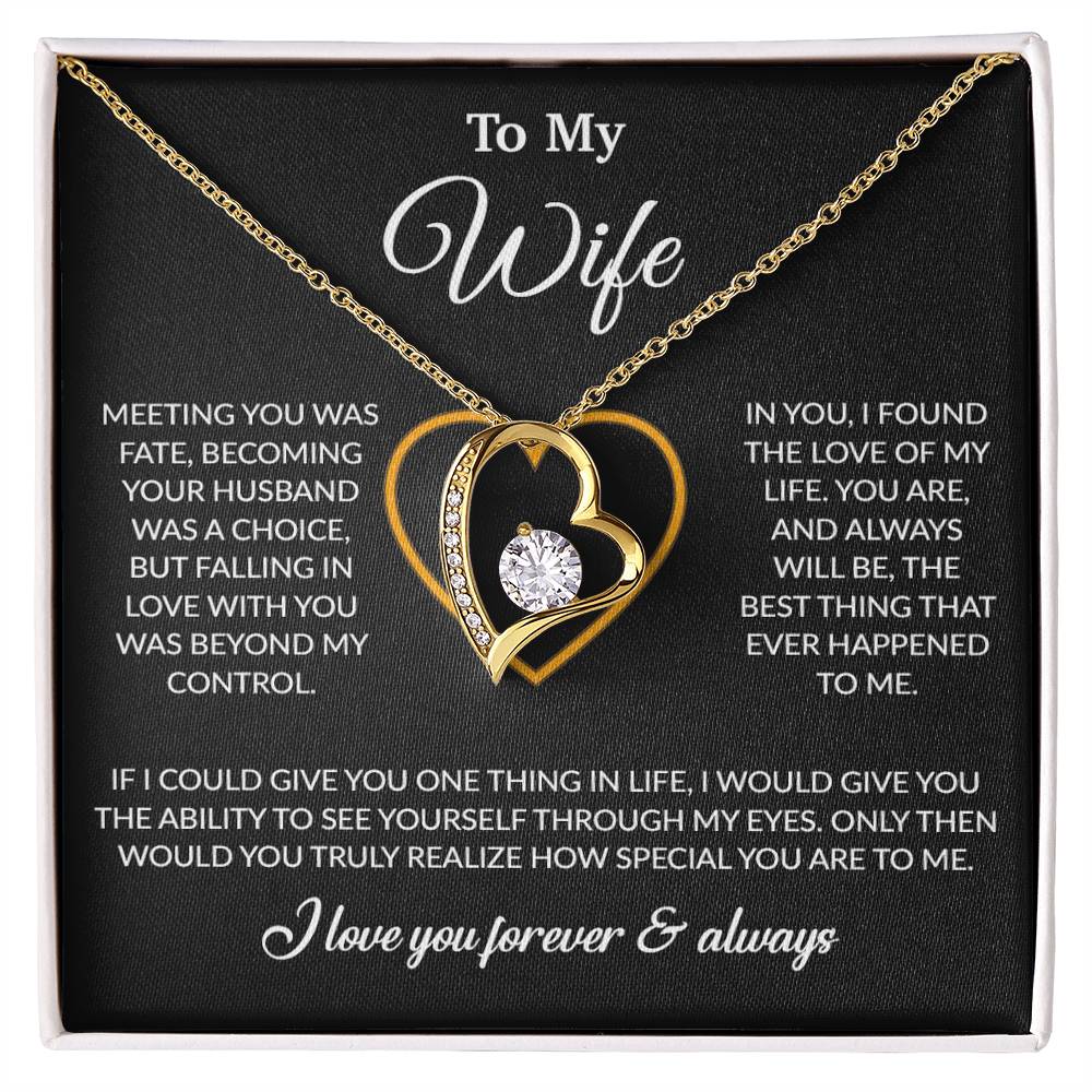 To My Wife Necklace, Gift For Wife, Anniversary Gift For Wife, Necklace For Wife 25_2_Black