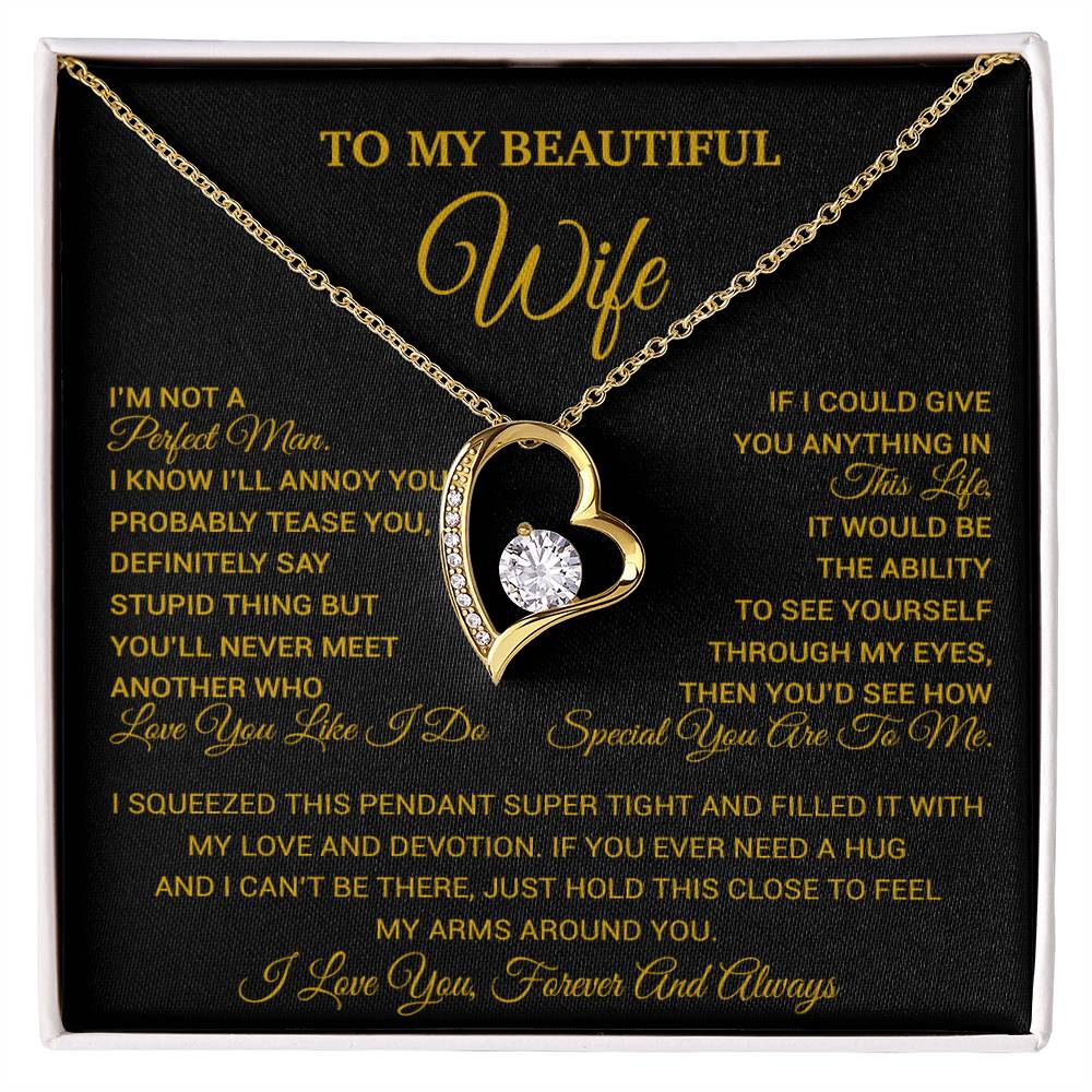 To My Wife Necklace, Christmas Gifts For Wife, Anniversary Cute Gift For Wife_26_8_Gold