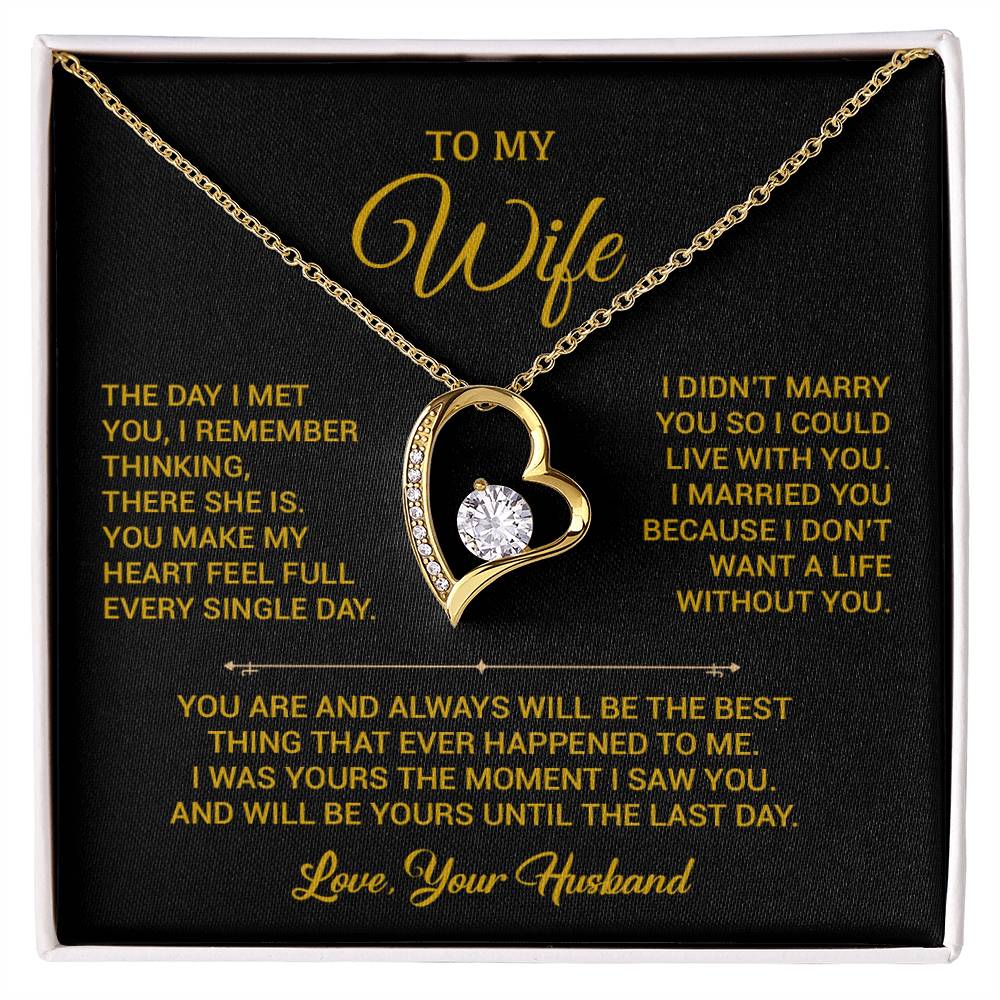 To My Wife Necklace, Gift For Wife, Anniversary Gift For Wife, Christmas Gift 19_9_Gold