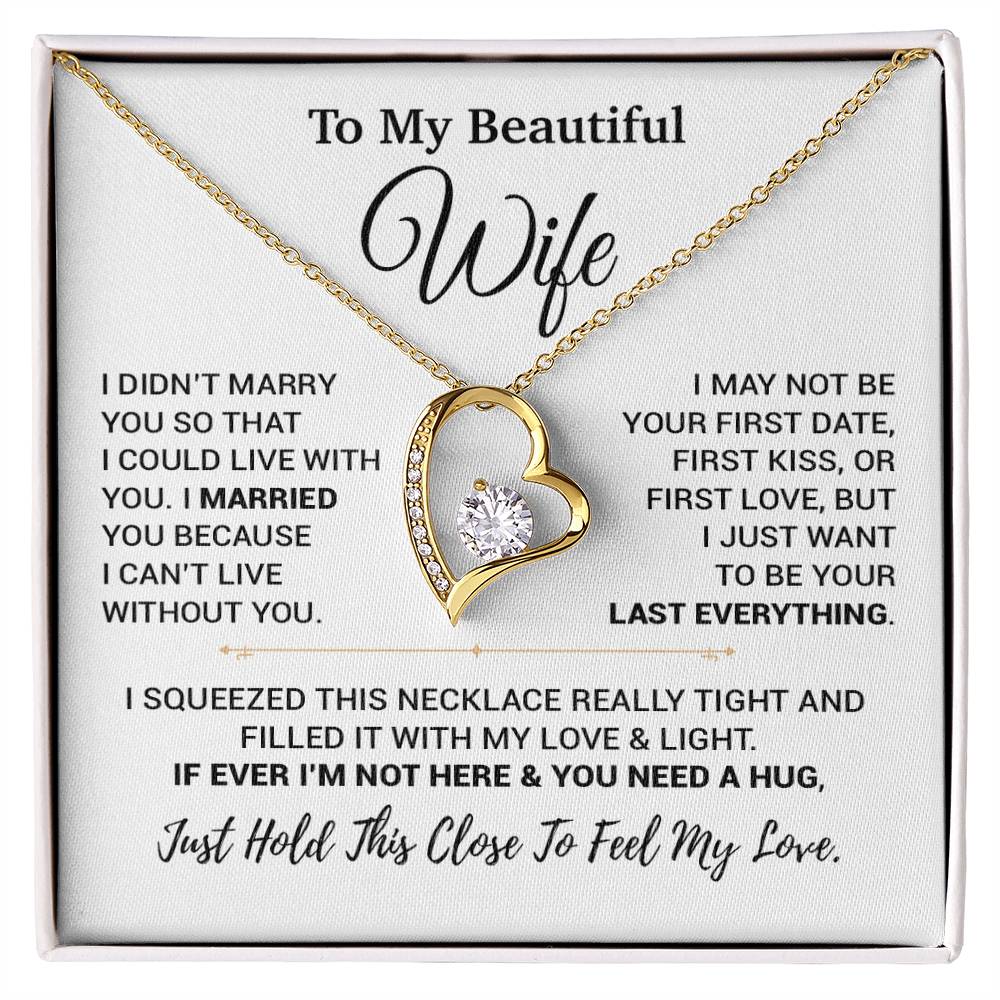 To My Wife Necklace, Christmas Gifts For Women, Anniversary Gift For Wife 7_9_White