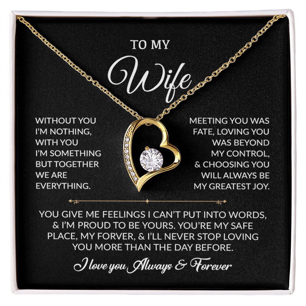 To My Wife Necklace, Gift For Wife, Anniversary Gift For Wife, Necklace For Wife, Necklace Gift