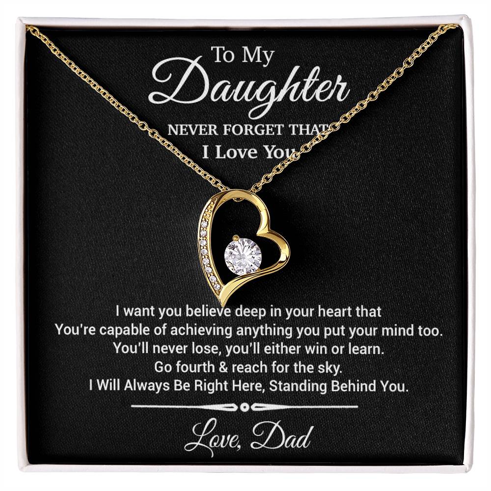 To My Daughter Necklace, Daughter Father Necklace, Daughter Gift From Dad 30_11_Black