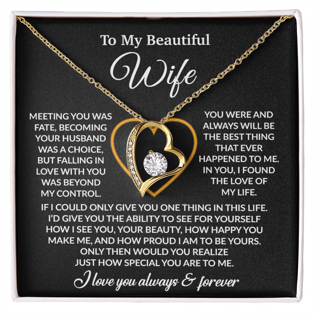 To My Wife Necklace, Wife Gift from Husband, Christmas Gift 27_11_Black