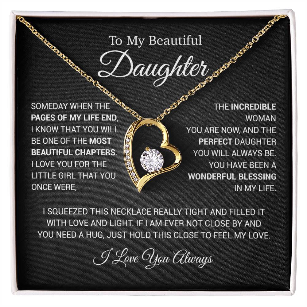 To My Daughter Necklace, Daughter Father Necklace, Daughter Gift From Dad 4_6_Black