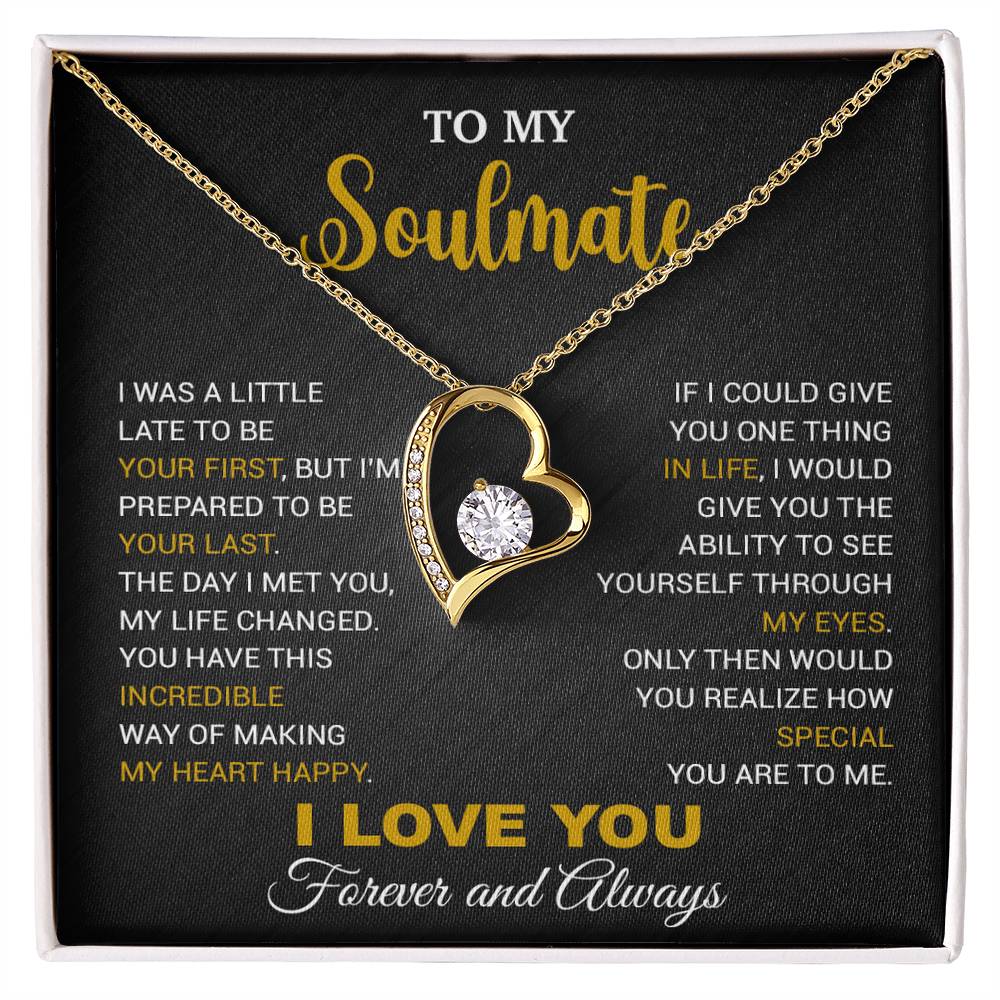 To My Soulmate Necklace, Gift For Wife Girlfriend From Husband, Christmas Gift 14_9