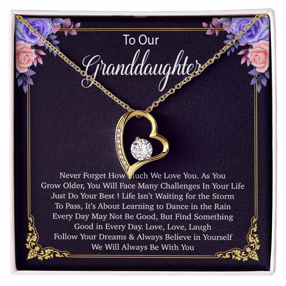 To Our Granddaughter Necklace, Birthday Gift For Granddaughter, Jewelry Gift