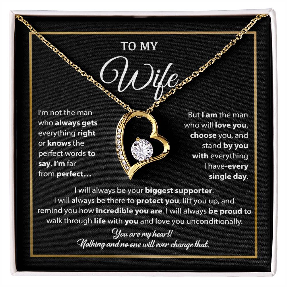 To My Wife Necklace, Gift For Wife, Anniversary Gift For Wife, Necklace For Wife 5_1_Black