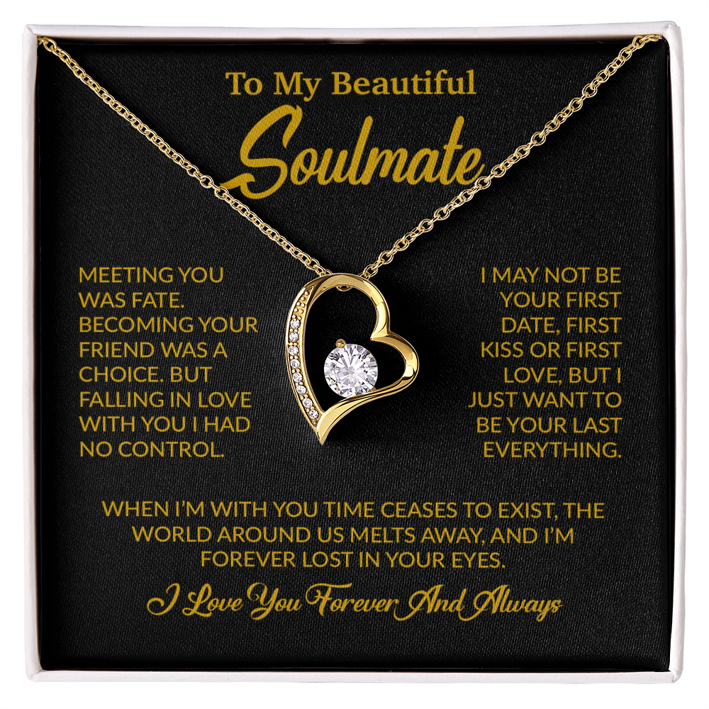 To My Soulmate Necklace, Soulmate Gift, Gift For Girlfriend, Christmas Gift 16_10_Gold