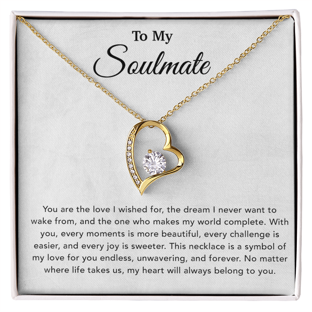 To My Soulmate Necklace, Gift For Soulmate, Anniversary Gift, Birthday Gift 20_5_White