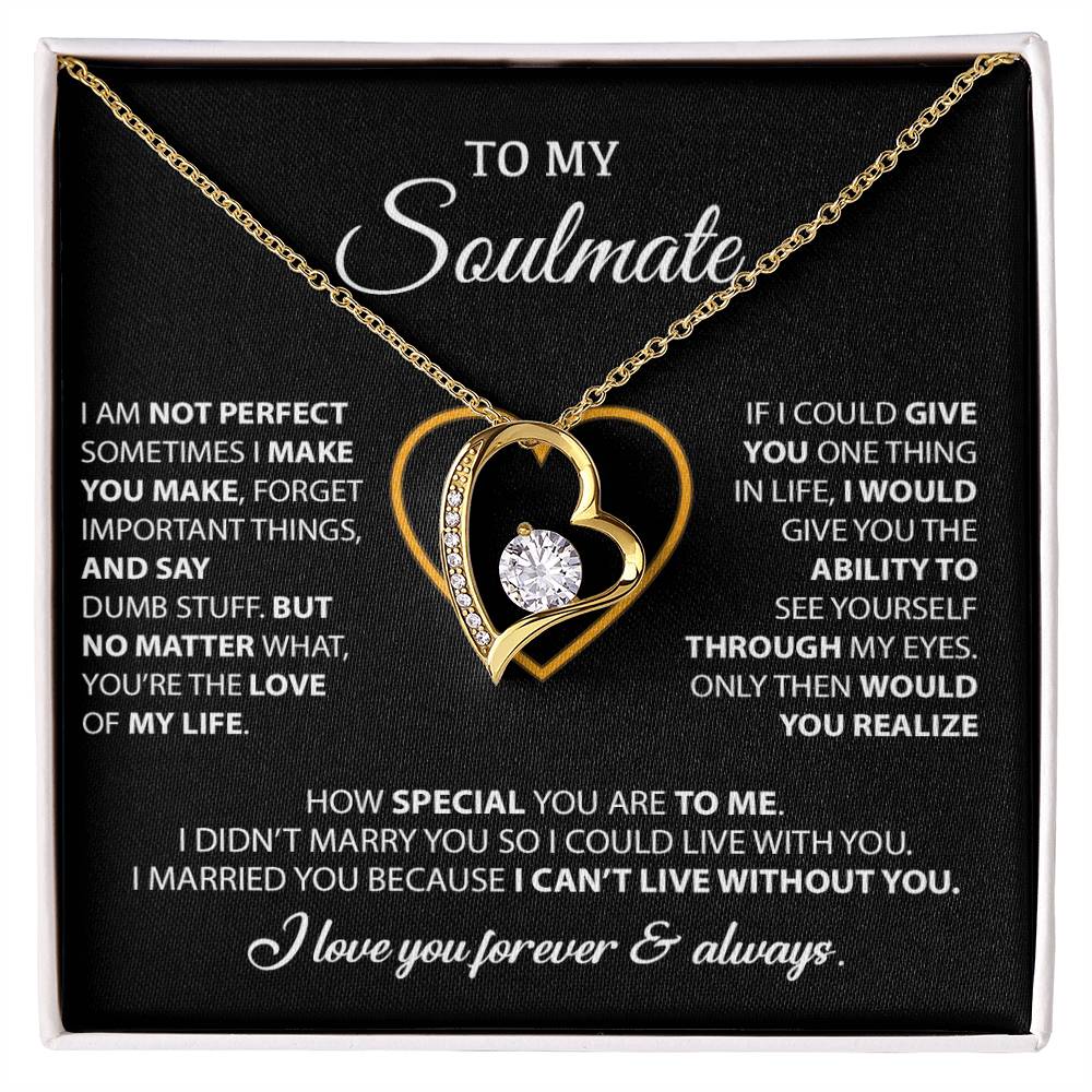 To My Soulmate Necklace, Gift For Wife From Husband, Valentines Gift For Wife 12_2_Black