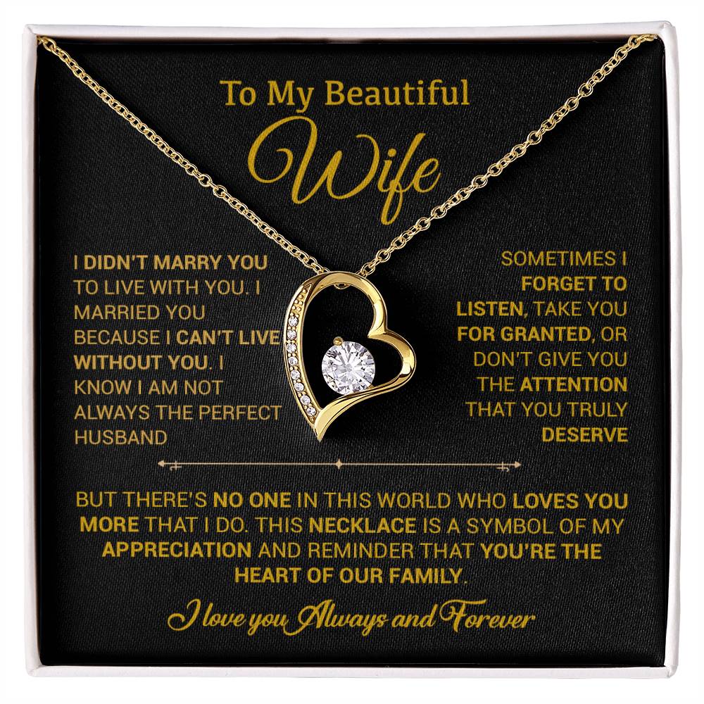 To My Wife Necklace, Gift For Wife, Anniversary Gift For Wife, Christmas Gift
