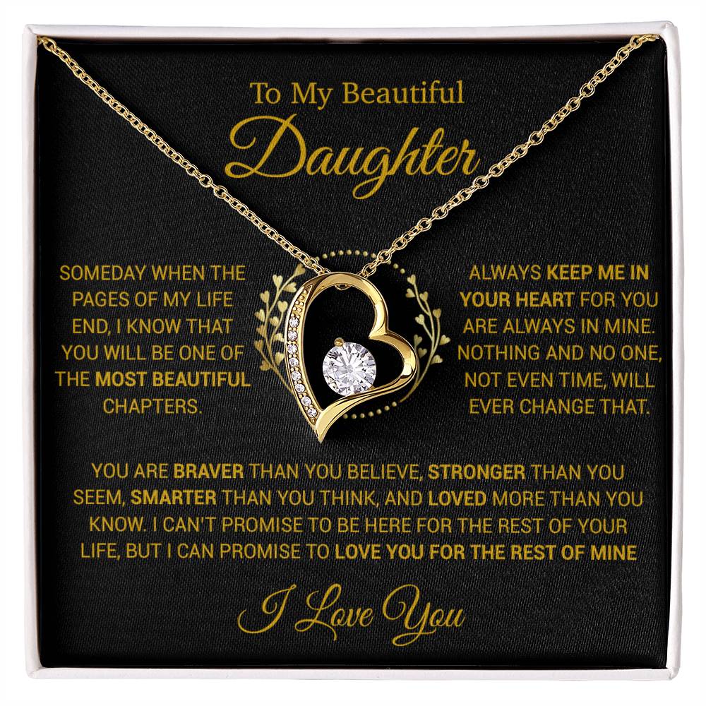 To My Daughter Necklace, Gift for Daughter from Dad, Daughter Father Necklace 15_12_Gold