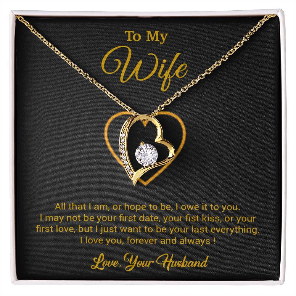 To My Wife Necklace, Gift For Wife, Anniversary Gift For Wife, Necklace For Wife 24_3_Gold